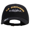 Licensed US Submarine Logo Embroidered Dad Style Unstructured Low Profile 6 panel Cotton Cap - Black OSFM