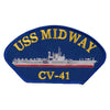 USS Midway CV 41 Blue Patch - cv-41 OSFM