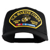 U.S. Marine Corps Korean War Veteran 1950-53 Patched Solid Cotton Twill 5 Panel Prostyle Snap Cap - Black OSFM