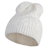 Braidy Knit Short Beanie - White OSFM