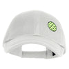 Pickleball Balls Embroidered Iron on  Patched Deluxe Performance Mesh Cap - White OSFM