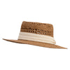 Women's 3" Brim Pleated Band Gambler Hat - Tan OSFM
