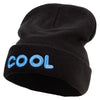Cute Cool Logo Embroidered Big Size Acrylic Long Beanies - Black XL-3XL