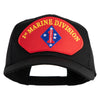 1st Marine Division Patched Solid Cotton Twill Pro Style Cap - Black OSFM