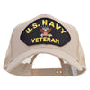 US Navy Veteran Patched New Big Size Trucker Mesh Cap - Khaki XL-3XL