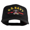 U.S. Navy Gulf War Veteran Patched Solid Cotton Twill 5 Panel Prostyle Snap Cap - Black OSFM
