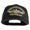 Submarine Service Veteran Patched Solid Cotton Twill Pro Style Cap - Black OSFM