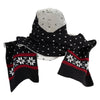 Snowflake Double Sided Scarf - Black OSFM