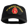 2nd Marine Division Patched Solid Cotton Twill Pro Style Cap - Black OSFM