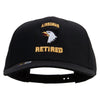 Licensed 101st Airborne Retired Embroidered Solid Cotton Twill Pro Style Cap - Black OSFM