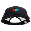 Playful Kids Logo Embroidered Big Size Premium Flat Bill Trucker Cap - Black XL-3XL