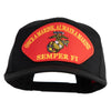 Once a Marine Always a Marine Semper Fi Red Patched Solid Cotton Twill Pro Style Cap - Black OSFM