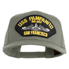 USS Pampanito SS-383 Submarine San Francisco Patched Solid Cotton Twill Pro Style Cap - Grey OSFM