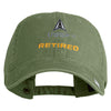 US Space Force Retired Delta Embroidered Washed Solid Pigment Dyed Cotton Twill Brass Buckle Cap - Olive OSFM