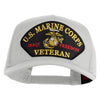 U.S. Marine Corps Iraqi Freedom Veteran Patched Solid Cotton Twill 5 panel Mesh Back Cap - White OSFM
