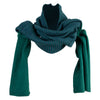 Women's Center Striped Knit Scarf - Green Blue OSFM