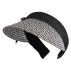 UPF 50+ Braided Toyo Clip on Visor - Black-White OSFM