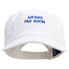 Air Mail Paravion Embroidered Garment Washed Adjustable Army Cap - White OSFM