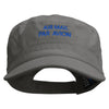 Air Mail Paravion Embroidered Garment Washed Adjustable Army Cap - Grey OSFM