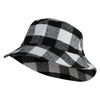 Big Size Buffalo Checker Bucket Hat - Black-White XL-2XL