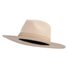 Women's Matching Grosgrain Ribbon Fedora Hat - Beige OSFM