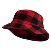 Big Size Buffalo Checker Bucket Hat - Black-Red XL-2XL