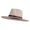 Women's Polyester Felt Fedora Hat - Beige-Mix OSFM