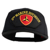 3rd Marine Division Patched Solid Cotton Twill Pro Style Cap - Black OSFM