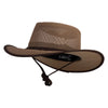 UPF 50+ Light Weight Fabric Aussie Hat - Brown M