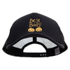 Best Buds Smiley Face Embroidered Big Size Big Foam Mesh Truck Cap - Black XL-3XL
