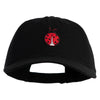 Small Ladybug Insect Embroidered Iron on Patched 6 Panel Washed Low Profile Dad Hat - Black OSFM