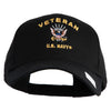 Veteran US Navy Embroidered Solid Cotton Twill Low Profile Cap - Black OSFM
