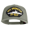 USS Bronstein FF 1037 Patched Solid Cotton Twill 5 panel Mesh Back Cap - Grey OSFM