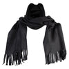 Plain Fleece Scarf - Black OSFM