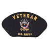 Veteran US Navy Iron On Patch - Black OSFM