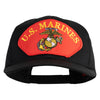 U.S. Marine Red Patched Solid Cotton Twill Pro Style Cap - Black OSFM