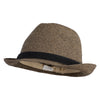 Soft Paper Braided 1.5" Brim Fedora - Black Tweed OSFM