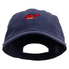 Cute Little Crab Embroidered Low Profile Dyed Cotton Twill Cap - Navy OSFM