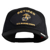 Retired US Marine Corps Patched Solid Cotton Twill Cap - Black OSFM