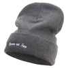 Born At Sea Embroidered Big Size Acrylic Long Beanies - Heather-Marled XL-3XL