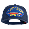 USS John F. Kennedy Serve with Courage CVN 79 Blue Patched Solid Cotton Twill 5 panel Mesh Back Cap - Navy OSFM