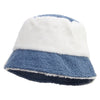Women's Fleece Patchwork Bucket Hat - Blue OSFM