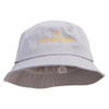 Number 1 Grandpa Design Embroidered Big Size Cotton Blend Twill Bucket Hat - Grey XL-2XL