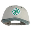4 Leaf Clover Patched Pigment Dyed Wash Cap - Beige Green OSFM