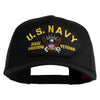 U.S. Navy Iraqi Freedom Veteran Patched Solid Cotton Twill 5 panel Mesh Back Cap - Black OSFM