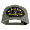 U.S. Navy Iraqi Freedom Veteran Patched Solid Cotton Twill 5 panel Mesh Back Cap - Grey OSFM