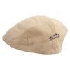Running Rabbit Icon Embroidered Big Size Men's Linen Ivy Cap - Khaki XL-2XL