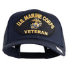 US Marine Corps Veteran Patched Solid Cotton Twill Mesh Cap - Navy OSFM