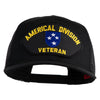 Americal Division Veteran Patched Solid Cotton Twill Mesh Prostyle Cap - Black OSFM