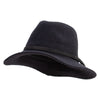 Women's Wool 3 Inch Brim Fedora Hat - Black OSFM